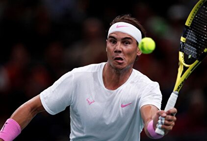 Rafa Nadal, durante su primer partido ante Adrian Mannarino. | EFE