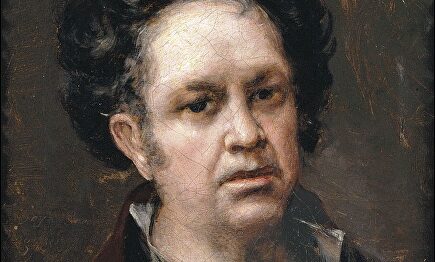 Detalle de autorretrato de Goya de 1815 | Museo del Prado