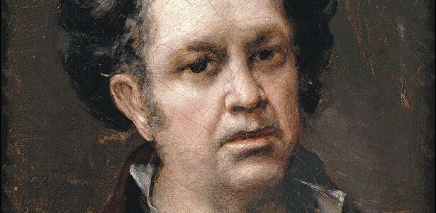 Detalle de autorretrato de Goya de 1815 | Museo del Prado