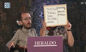 Cero en geografía para Echenique: asegura que Zaragoza limita con Albacete