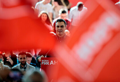 Pedro Sánche, en un mitin en Mislata, Valencia | EFE