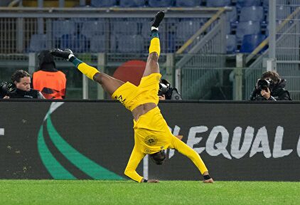 Olivier Ntcham celebrando el 1-2 en Roma. | Cordon Press