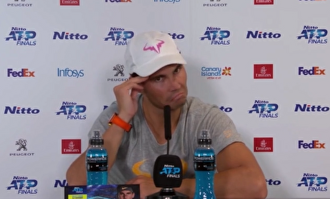 Rafa Nadal en el momento de la pregunta. | Twitter
