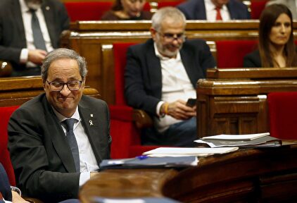 Quim Torra en el Parlament. | EFE