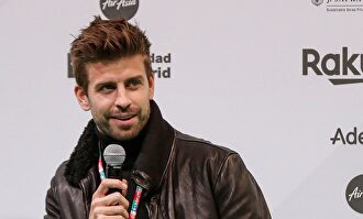 Gerard Piqué, durante la presentación de la Copa Davis. | EFE