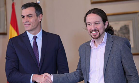 Sánchez e Iglesias, sellan el preacuerdo | Jesús Hellín (Europa Press)