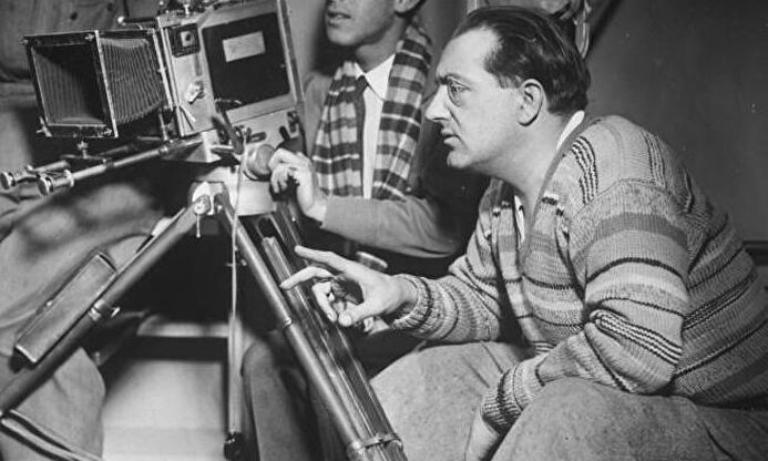 Fritz Lang en la filmación de La mujer en la Luna, 1929. | Wikipedia