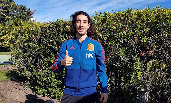Marc Cucurella, concentrado con la selección española sub-21. | EFE