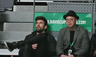 Gerard Piqué, siguiendo el tenis en la Caja Mágica. | EFE