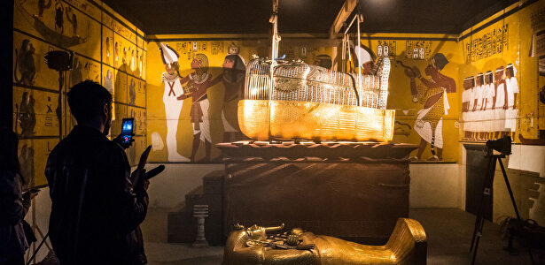 Reconstruyen en Madrid la tumba y los tesoros del faraón Tutankhamón
