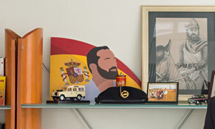 Santiago Abascal, en su nuevo despacho en la sede de Vox. | David Alonso Rincón