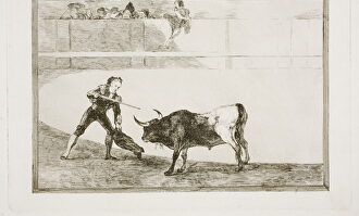 Pedro Romero entrando a matar en una de las obras de la Tauromaquia de Goya. |  Museo del Prado