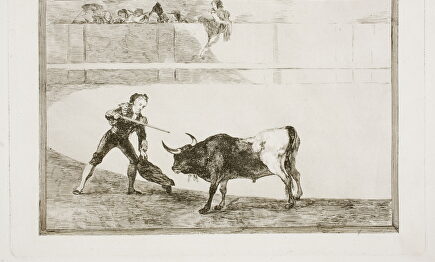 Pedro Romero entrando a matar en una de las obras de la Tauromaquia de Goya. | Museo del Prado
