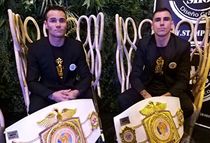 Juan Martos (i) y Jonathan Fabián, en la rueda de prensa previa a Invencibles IX. | GD