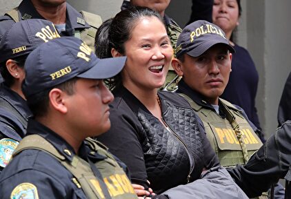 Keiko Fujimori, cuando fue detenida en octubre de 2018. | EFE