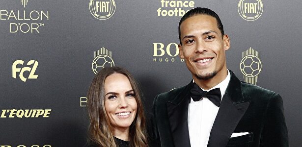 Virgil Van Dijk y su mujer, en la gala del Balón de Oro. | EFE