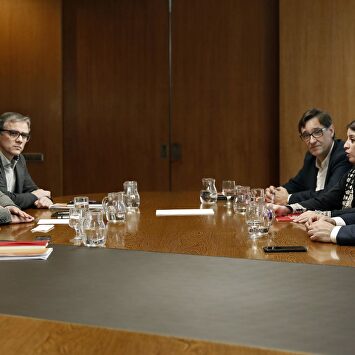 La reunión de ERC y PSOE en Barcelona |  Europa Press
