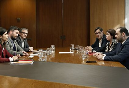 La reunión de ERC y PSOE en Barcelona | EFE