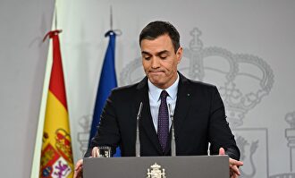 Pedro Sánchez, tras reunirse con el rey Felipe VI. |  EFE