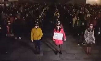 Imagen del acto 'feminista' | TV