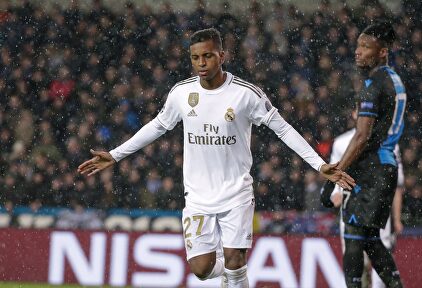 Rodrygo celebra su gol al Brujas. | EFE