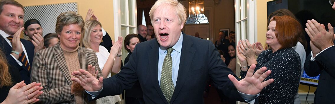 Boris Johnson celebra su victoria. | EFE