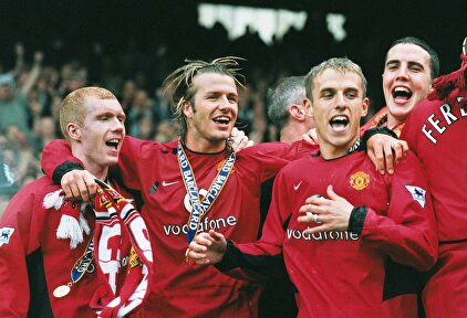 Paul Scholes con David Beckham en el Manchester United. | Cordon Press