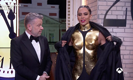 El momento en el que Pedroche desveló su vestido. | Atresmedia