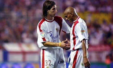 Sergio Ramos y Darío Silva coincidieron en el Sevilla de 2003 a 2005 | EFE