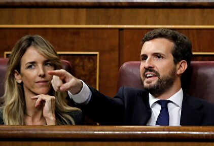 Cayetana Álvarez de Toledo y Pablo Casado. | EFE
