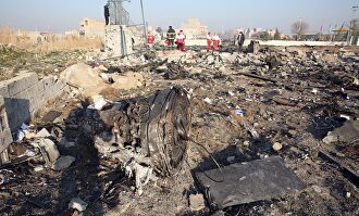 Restos del avión ucraniano. | EFE