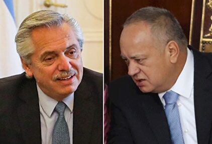 Alberto Fernández y Diosdado Cabello. | Fotos EFE