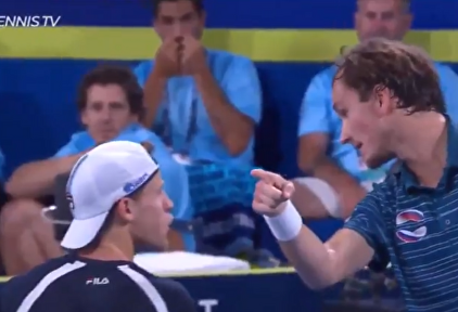 Diego Schwartzman y Daniil Medvedev. | Twitter