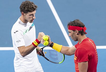 Pablo Carreño y Rafa Nadal en Australia. | EFE
