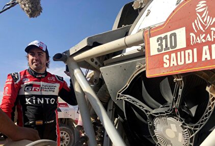 Fernando Alonso, durante su participación en el Rally Dakar 2020. | EFE