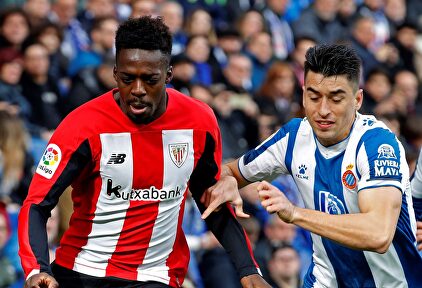 Iñaki Williams, durante el partido contra el Espanyol en Cornellá. | EFE