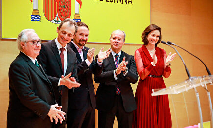 Una imagen de la toma de posesión de Manuel Castells. | Europa Press