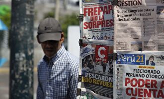 Portadas de diarios peruanos, al día siguiente de las elecciones. | EFE
