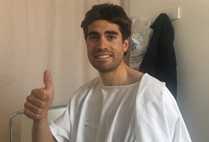 Mikel Landa se encuentra bien por suerte. | Twitter