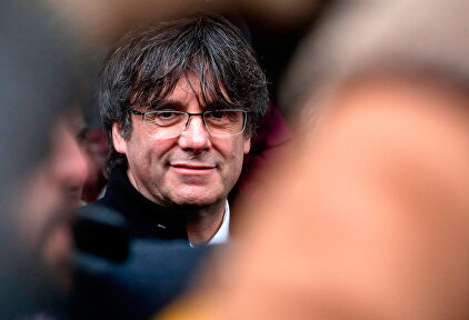 Puigdemont, en una comparecencia pública en Bruselas | EFE