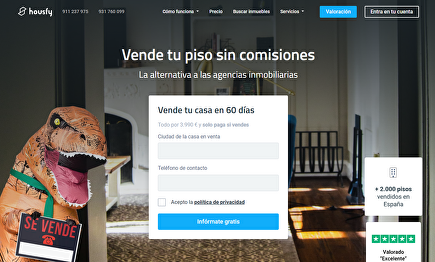 Aspecto que ofrece la web de Housfy | Housfy