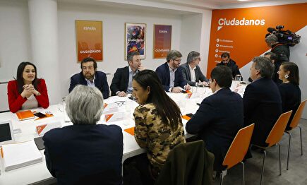 Inés Arrimadas, reunida este miércoles con la Gestora de Ciudadanos. | EFE