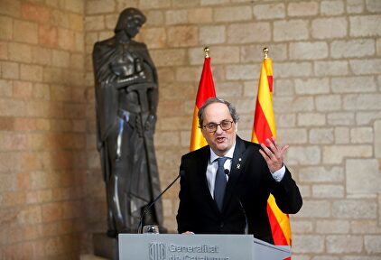 Pedro Sánchez y Quim Torra en la Generalidad | EFE