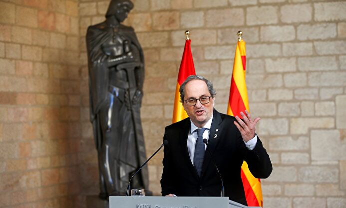 Pedro Sánchez y Quim Torra en la Generalidad | EFE