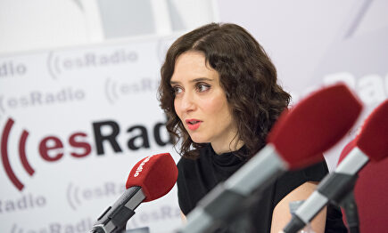 Isabel Díaz Ayuso, en un momento de la entrevista. | David Alonso Rincón