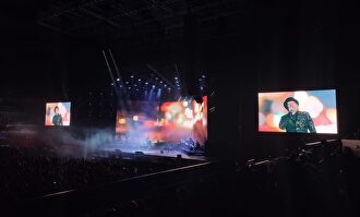 Joaquín Sabina durante su concierto en el Wizink Center | Europa Press