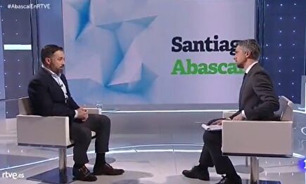 Santiago Abascal, durante su entrevista en La1. | Imagen TV