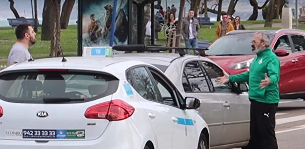 El surrealista enfrentamiento entre un aficionado del Racing de Santander y un taxista