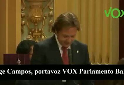 Jorge Campos, en el parlamento balear | Archivo/Vox