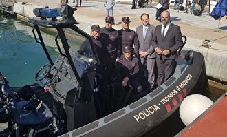 Miquel Buch en la presentación de la Policía del mar | Twitter